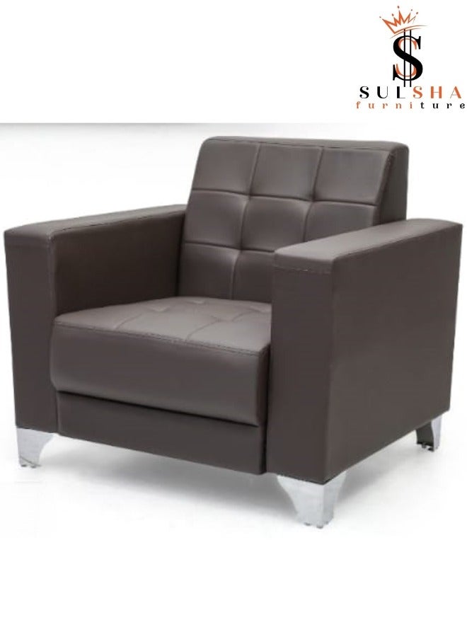 SULSHA Sulsha New High Quality Office Sofa Leisure Design Office Waiting Sofa Lounge Area Sofa  5-Seater Modern Reception Sofa 3+1+1 Coffee color - Image 4