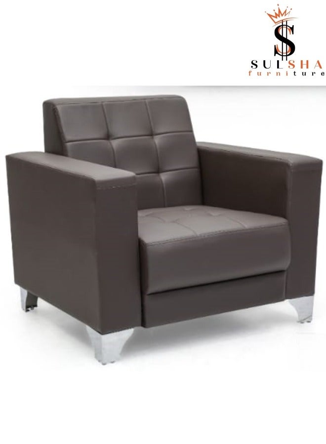 SULSHA Sulsha New High Quality Office Sofa Leisure Design Office Waiting Sofa Lounge Area Sofa  5-Seater Modern Reception Sofa 3+1+1 Coffee color - Image 5