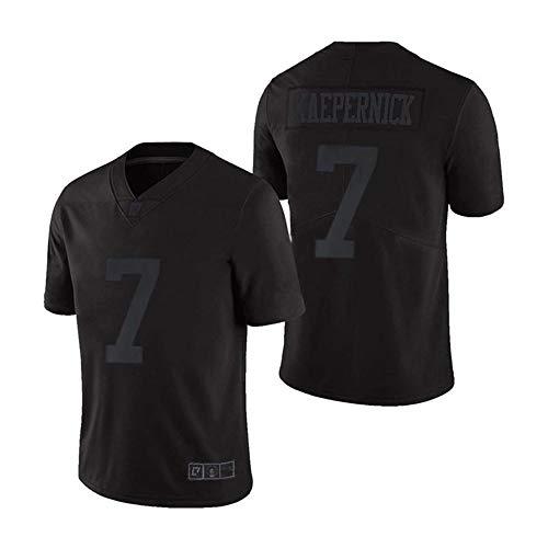 MESOSPERO ImWithKap 7 Colin Kaepernick IM with KAP All Stitched Movie Football Jersey Black S-XXXL (Black Number 7, Small) - Image 1