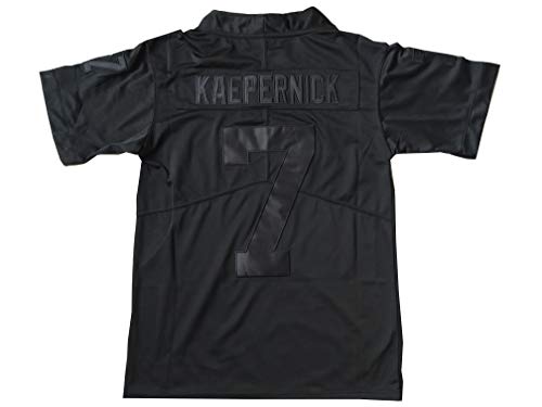 MESOSPERO ImWithKap 7 Colin Kaepernick IM with KAP All Stitched Movie Football Jersey Black S-XXXL (Black Number 7, Small) - Image 2