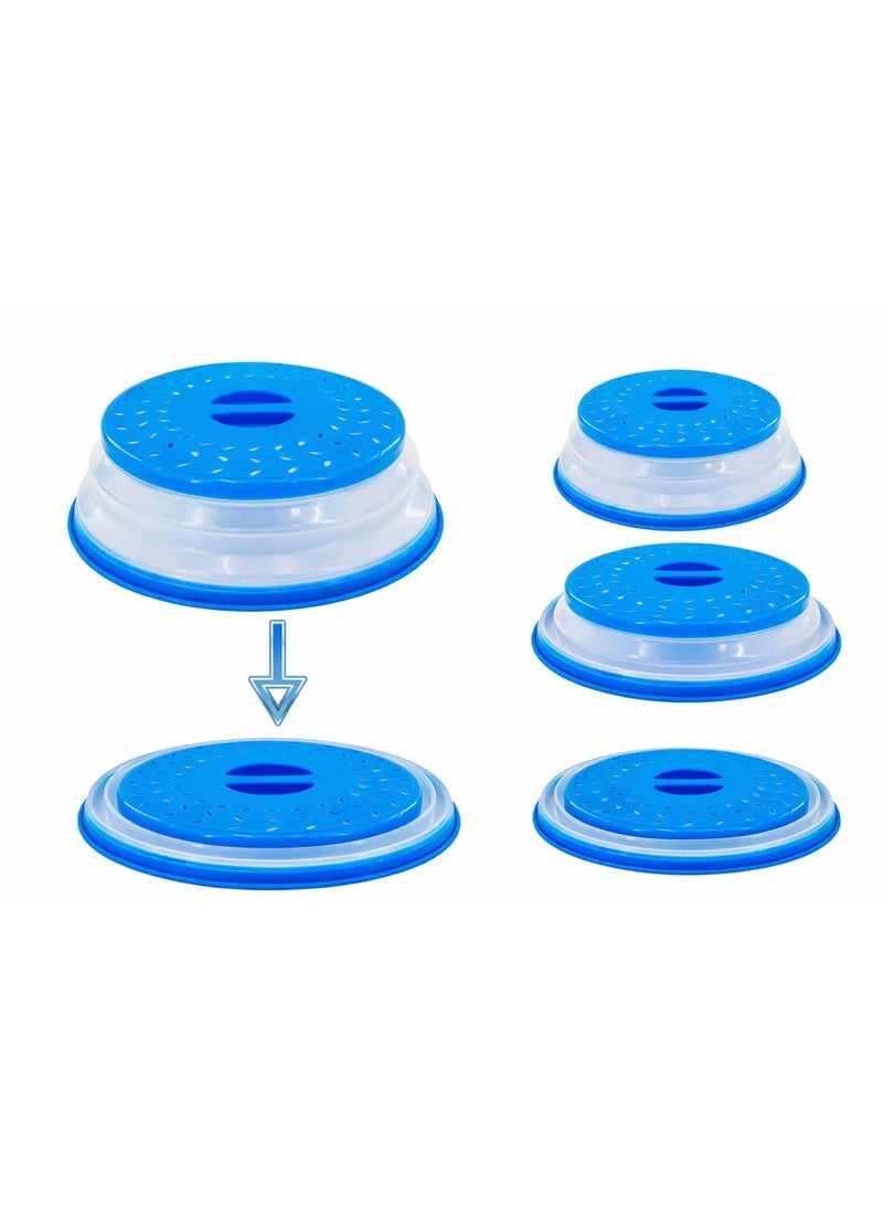 Microwave Plate Cover, Silicone Collapsible, Round, 26.5 cm, 10.5 Inch Splatter Cover, Food Cover, Fruit And Vegeatable Drainer, Strainer, Food Grade Plastic And Silicone - Image 1