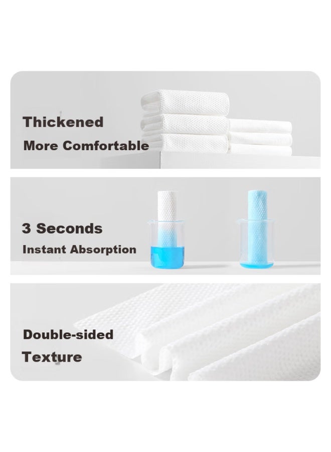MUJI Wuyinliangpin Disposable Towels, 10 Pack Travel Face Towels, Extra Large Cleansing Wipes, Travel And Hotel Supplies, Adult Face Towels - Image 5
