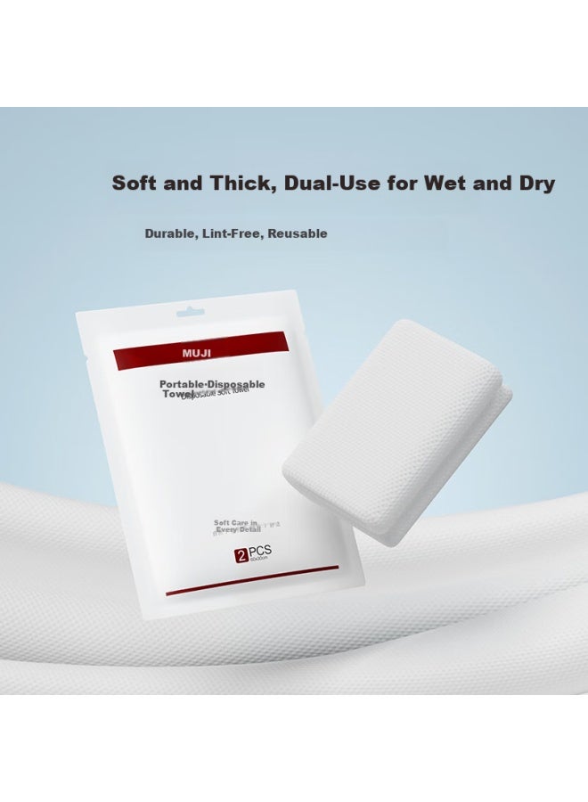MUJI Wuyinliangpin Disposable Towels, 10 Pack Travel Face Towels, Extra Large Cleansing Wipes, Travel And Hotel Supplies, Adult Face Towels - Image 4