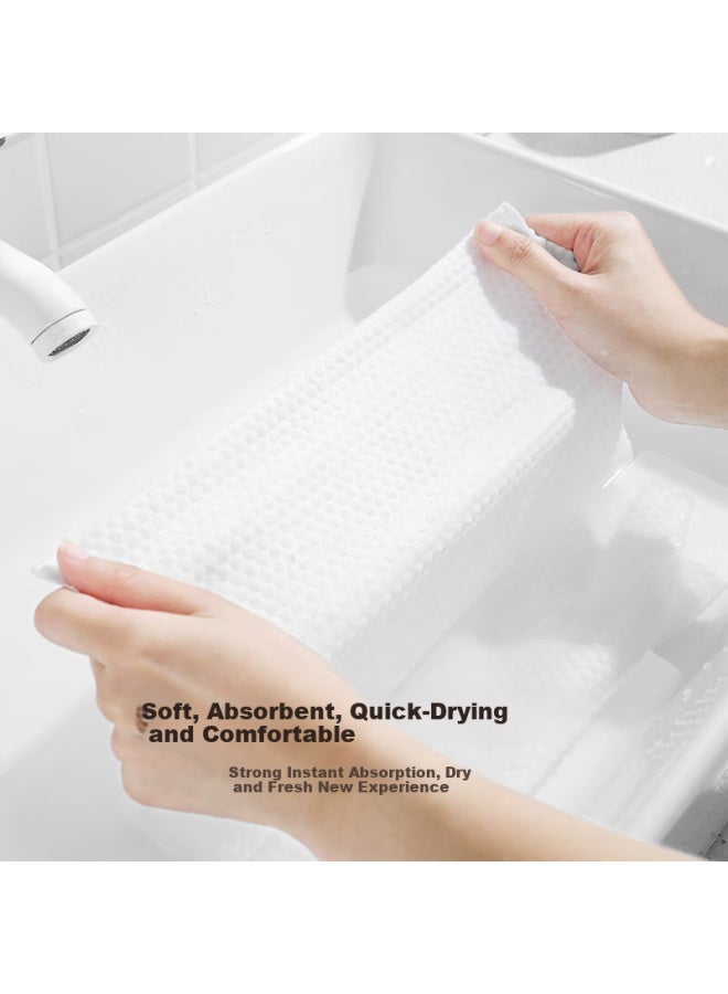 MUJI Wuyinliangpin Disposable Towels, 10 Pack Travel Face Towels, Extra Large Cleansing Wipes, Travel And Hotel Supplies, Adult Face Towels - Image 2