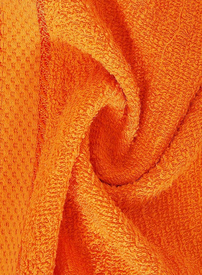 Layers مناشف وجه قطنية 100% من لايرز، عبوة من 12 منشفة | مجموعة إيفر فريش | 380 غرام/متر مربع، فائقة النعومة وعالية الامتصاص | لطيفة على البشرة | مقاومة للبهتان | منشفة وجه للرجال والنساء | 30 × 30 سم - برتقالي - Image 4