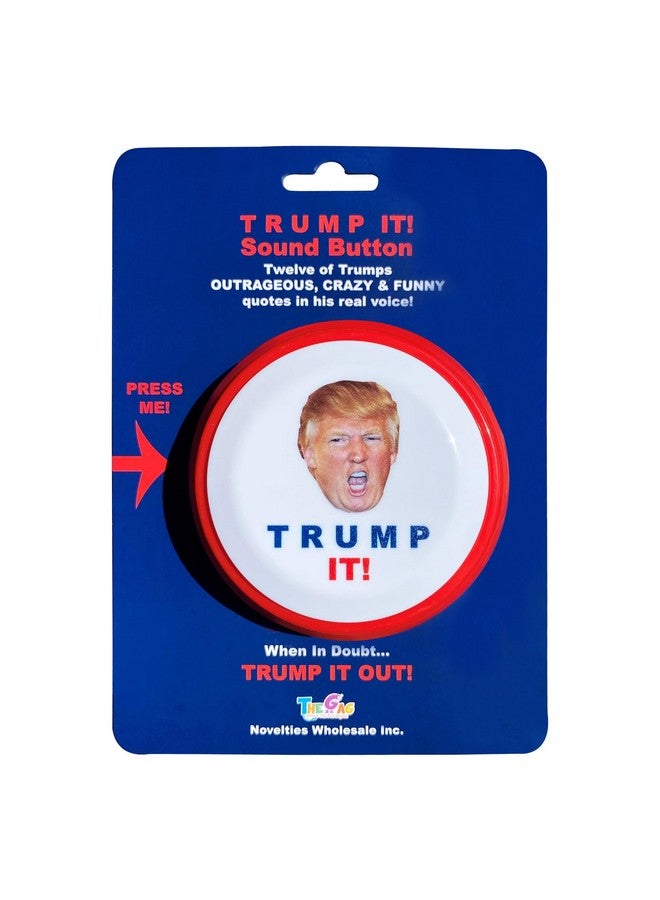 TheGag Talking Donald Trump Sound Button-12 Quotes In His Real Voice-Funny Trump Gift For Men, Women, 2024, Political Gifts For Desk, Office And Home. Republican Or Democrat - Image 1