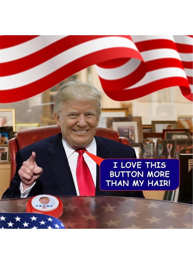 TheGag Talking Donald Trump Sound Button-12 Quotes In His Real Voice-Funny Trump Gift For Men, Women, 2024, Political Gifts For Desk, Office And Home. Republican Or Democrat - Image 4