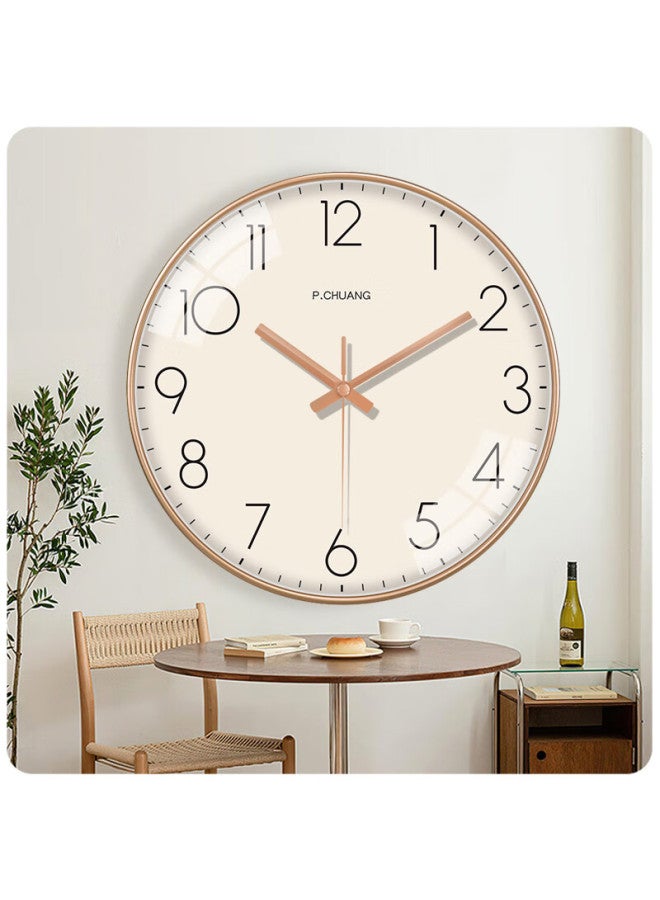 Peng Chuang Pengchuang Solid Color Wall Clock Trending Style Minimalist Nordic Light Luxury Living Room Creative Fashion Decorative No Drilling - Image 1