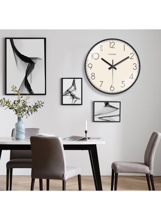 Peng Chuang Pengchuang Solid Color Wall Clock Trending Style Minimalist Nordic Light Luxury Living Room Creative Fashion Decorative No Drilling - Image 3