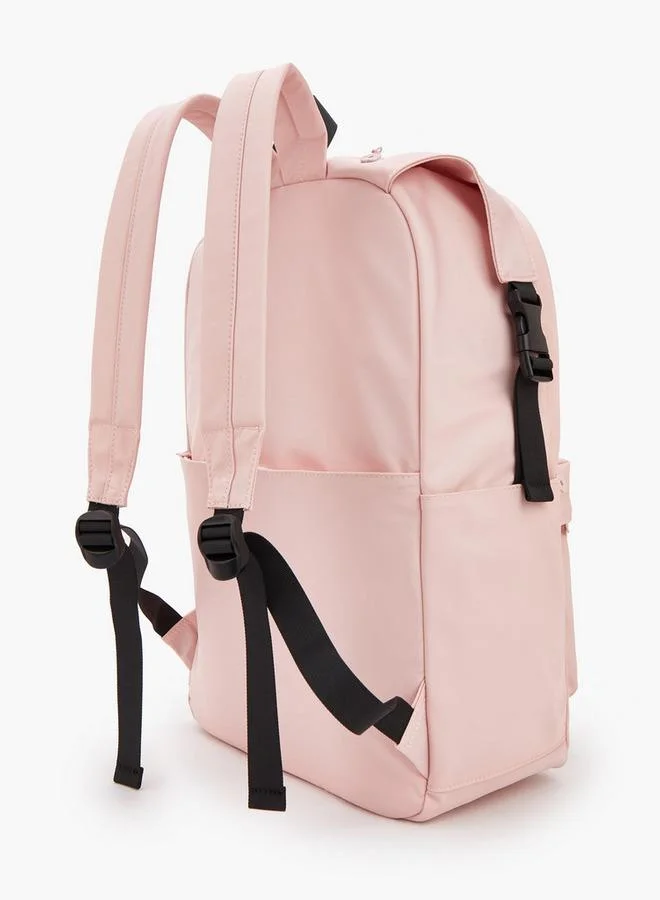 Missy PINK Solid School Backpack With Adjustable Side Straps - 15x34x45 CM  | Best Price UAE