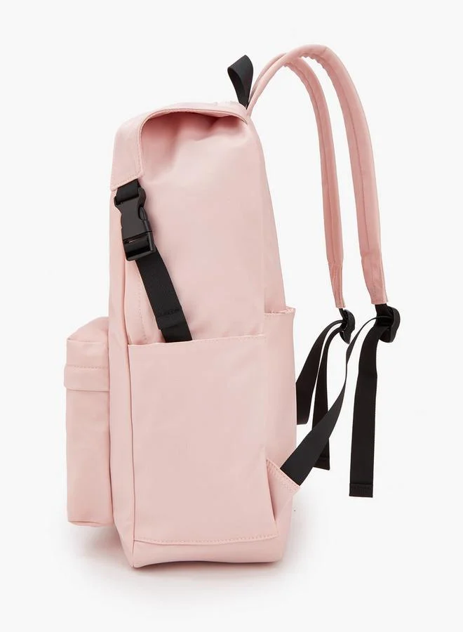 Missy PINK Solid School Backpack With Adjustable Side Straps - 15x34x45 CM  | Best Price UAE