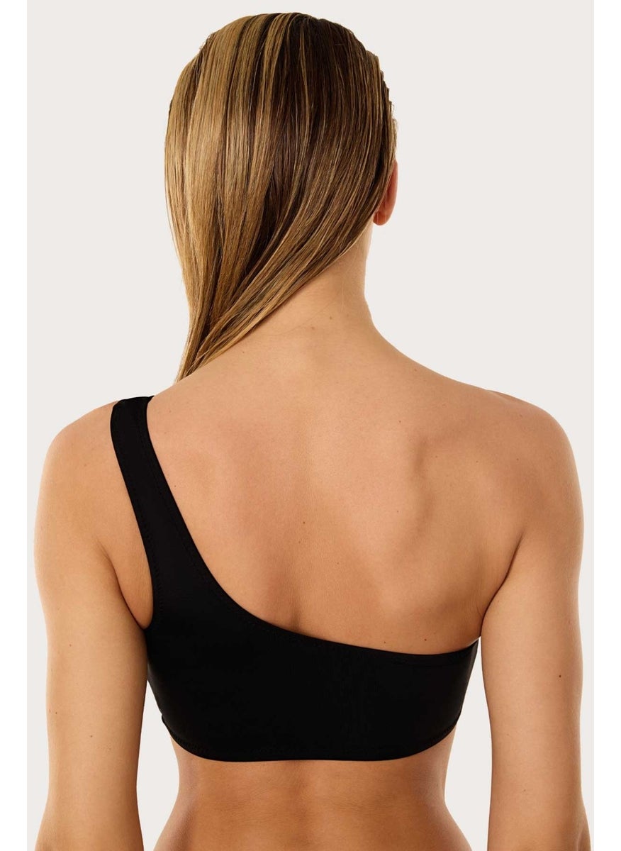 Ayyıldız 63566 One Shoulder Black Bikini Top  - Image 2