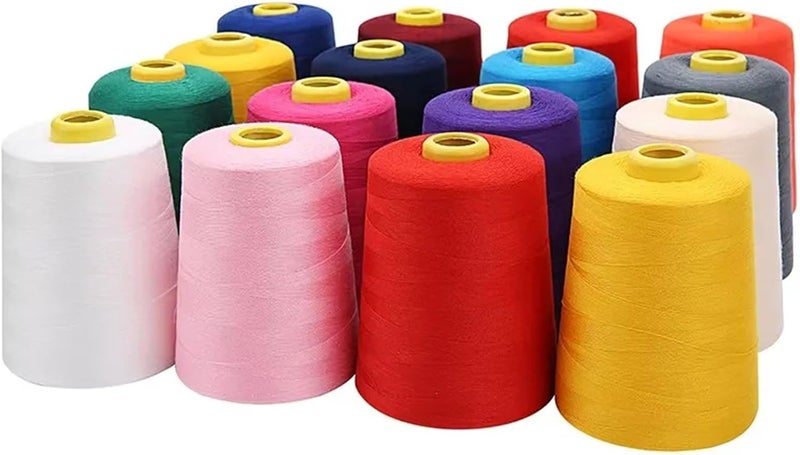 Sewing Thread Kits 7roll*3000yard Assorted Colors Sewing Thread Spools Set for Hand Machine DIY Craft Garment Tailoring(Pink) - Image 3