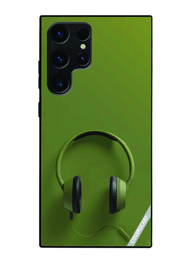 COVERSCART Protective Case Cover For Samsung Galaxy S24 Ultra Headphone Design Green