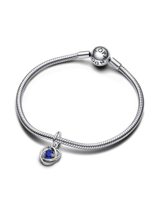 PANDORA Blue Eternity Circle Dangle Charm - Image 3