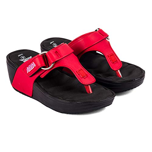 Adda Women's Red & Black EVA Flip Flop - 4 UK - Image 1