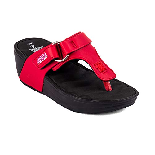 Adda Women's Red & Black EVA Flip Flop - 4 UK - Image 3