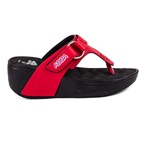 Adda Women's Red & Black EVA Flip Flop - 4 UK - Image 4