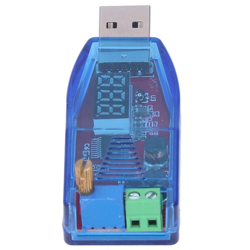 وحدة إمداد طاقة قابلة للتعديل: من 5 فولت إلى 3.3 فولت/9 فولت/12 فولت/24 فولت، اتصال USB بسعة 3 واط، مقياس جهد دقيق متعدد الدورات، عرض جهد الخرج - منظم جهد ضيق الحجم للإلكترونيات الحرفية الذاتية، تعديل الأجهزة المنزلية - Image 1