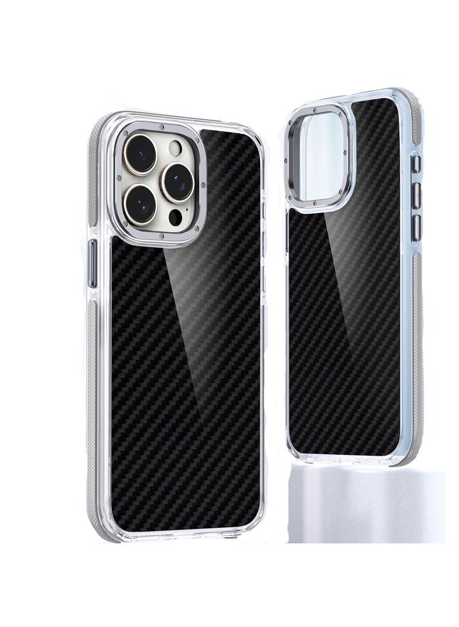 Zaboon Case For iPhone 13 Pro Max Dual-Color Carbon Fiber Acrylic Hybrid TPU Phone Case - Image 1
