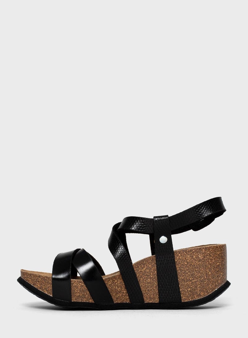 BAYTON Palmas Strappy Mid Heel Wedges  - Image 2