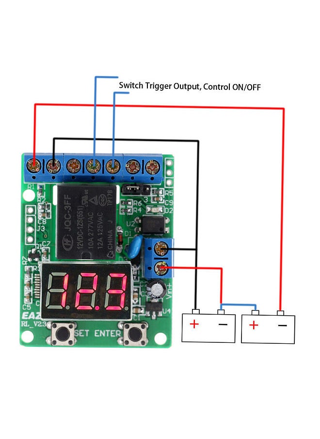 Generic - DC 12V Voltage Detection Charging Discharge Monitor Test Relay Switch Control Board Module - Image 1