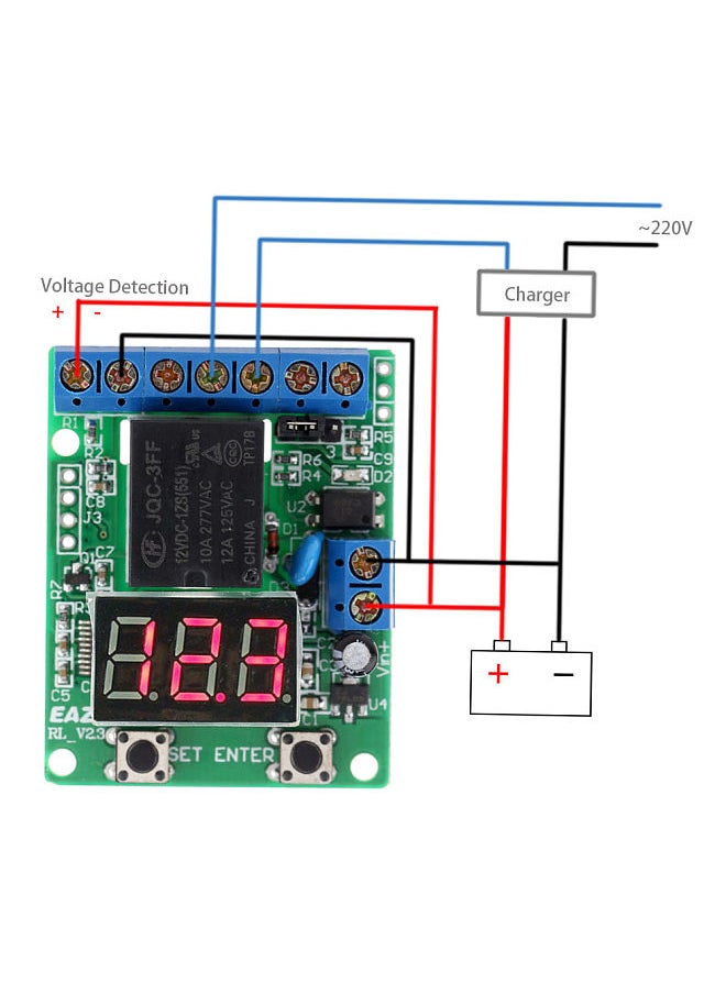 Generic - DC 12V Voltage Detection Charging Discharge Monitor Test Relay Switch Control Board Module - Image 1