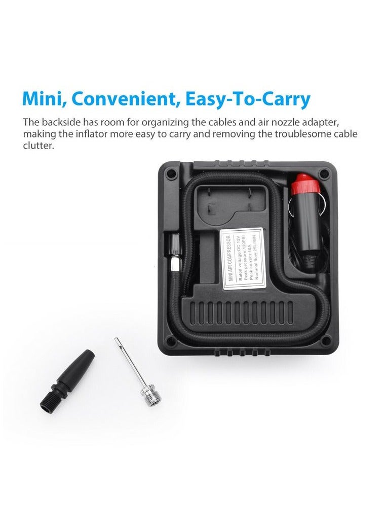 2 In 1 Portable Emergency Mini Slim Powerful Car Jump Starter Engine Battery Power Bank With Emergency Air Compressor Kit