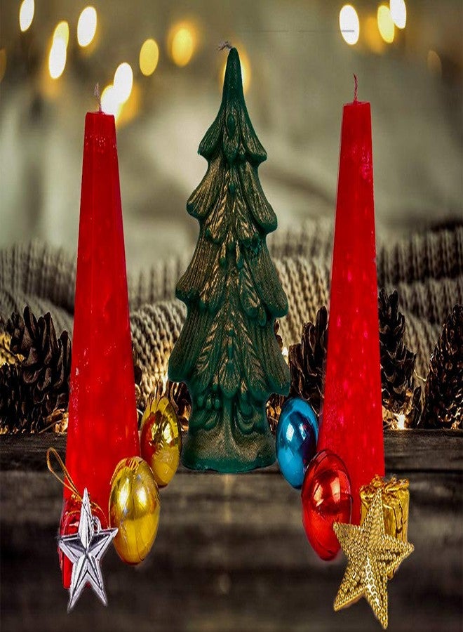 Innovera Design Merry Christmas Candles for Decorartions - Christmas Candle, Wax Candle for Christmas, Xmas Decoration Items Candles, Christmas Decorations for Home - Image 1