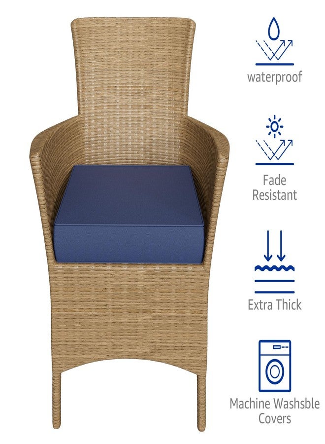 YENING Outdoor Chair Cushions (2, Blue, 20 x 20 x 4 Inch) - Image 5