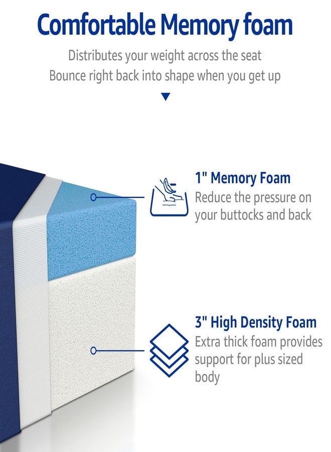 YENING Outdoor Chair Cushions (2, Blue, 20 x 20 x 4 Inch) - Image 4