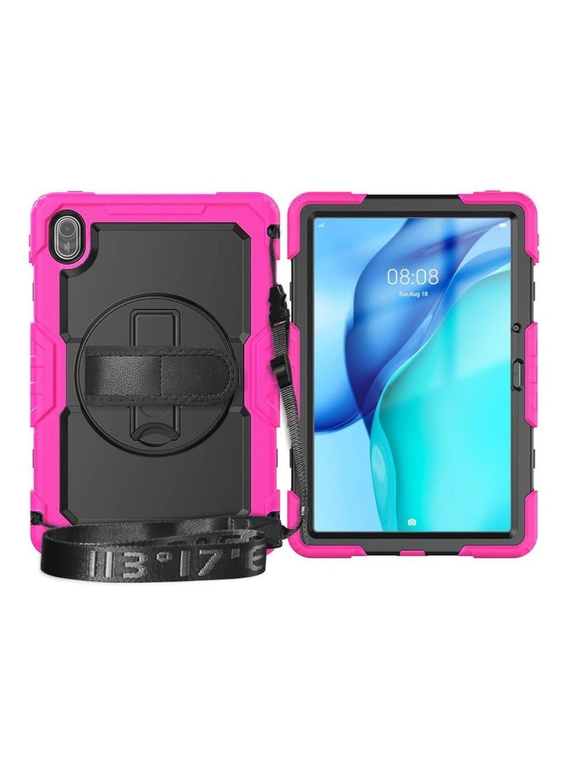 Huawei MatePad SE 11 (2024) 11-inch Protective Case 【Built-in Screen Protector】 360° Rotatable Stand Heavy-Duty Shockproof Case with Hand/Shoulder Strap