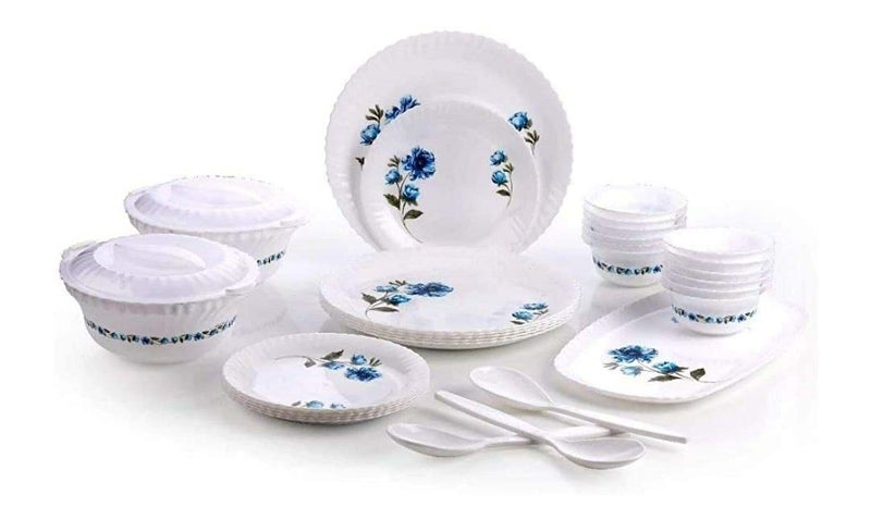 ConvertKitchen Unbreakable Dinner Set Gift Item Plastic Light Weight of 36 pcs Exclusive and Microwave Safe - Image 2