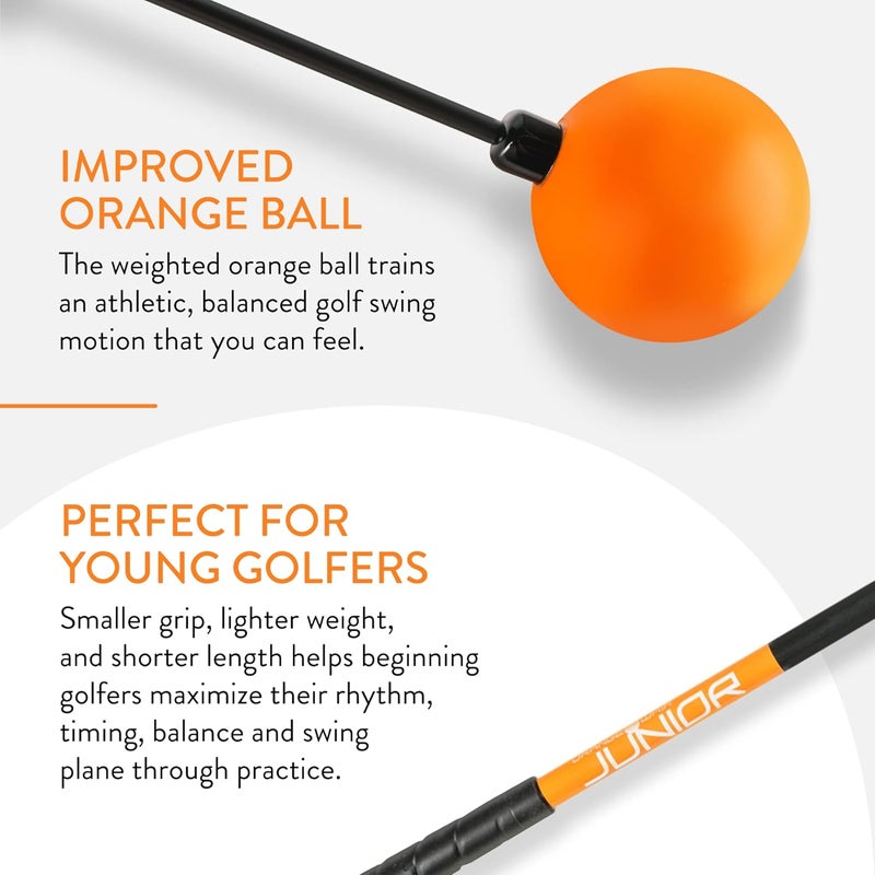 Orange Whip Golf Swing Trainer Aid Patented & Made in USA for Improved Rhythm, Flexibility, Balance, Tempo, and Strength *American Made* - Image 3
