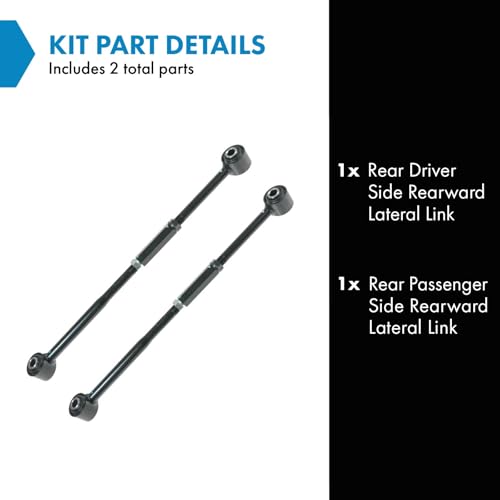 TRQ Rear Adjustable Track Bar Lateral Link Pair Set for Toyota Avalon Camry - Image 2