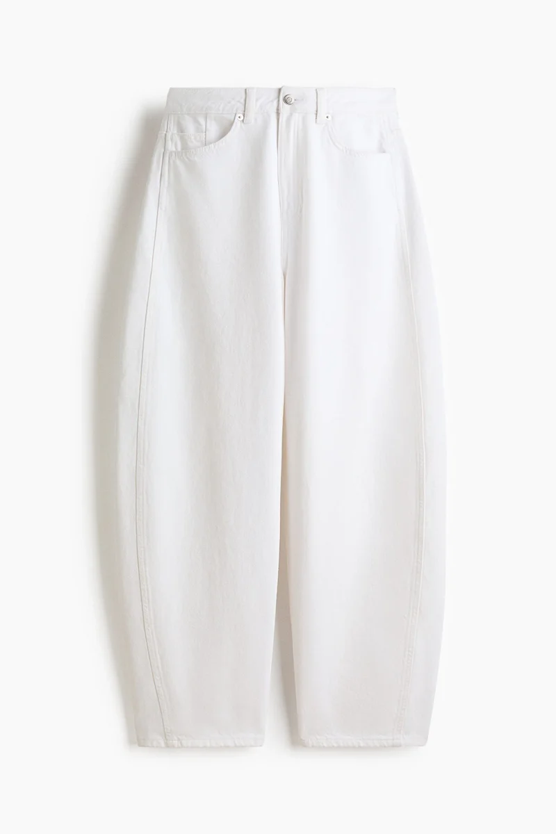 اتش اند ام جينز بخصر عالي وساق باريل