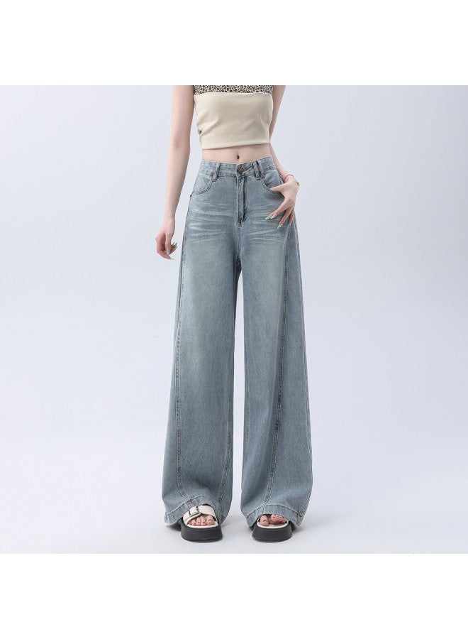 EPTISON retro Women's Jeans - Summer Casual High Street Loose Wide Leg Pants - Image 4