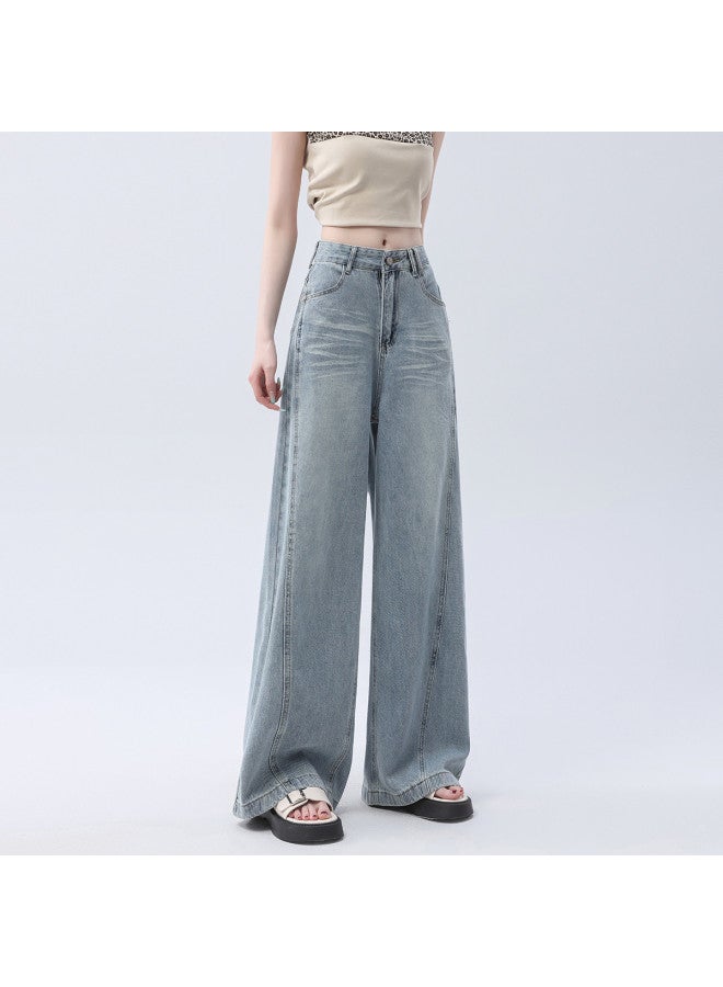 EPTISON retro Women's Jeans - Summer Casual High Street Loose Wide Leg Pants - Image 5