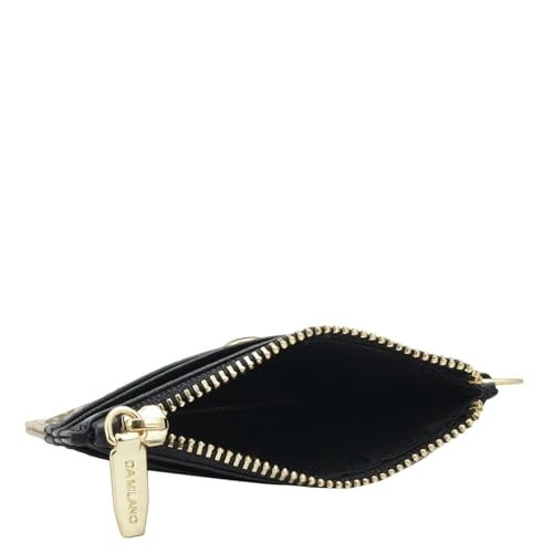 Da Milano Leather Card Holder for Men & for Women - Beige & Black - Image 4