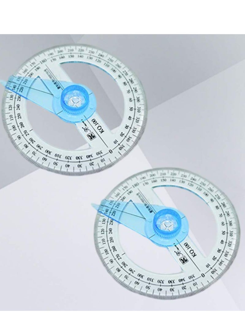 KASTWAVE 6 قطع منقلة دائرية، مسطرة منقلة، أداة قياس 360 درجة، منقلة للمدرسة والفصول الدراسية والمكتب والرسم والقياس - Image 5