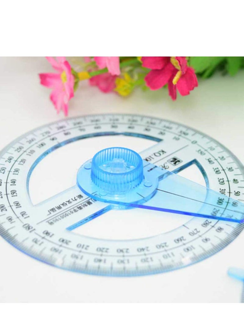 KASTWAVE 6 قطع منقلة دائرية، مسطرة منقلة، أداة قياس 360 درجة، منقلة للمدرسة والفصول الدراسية والمكتب والرسم والقياس - Image 2