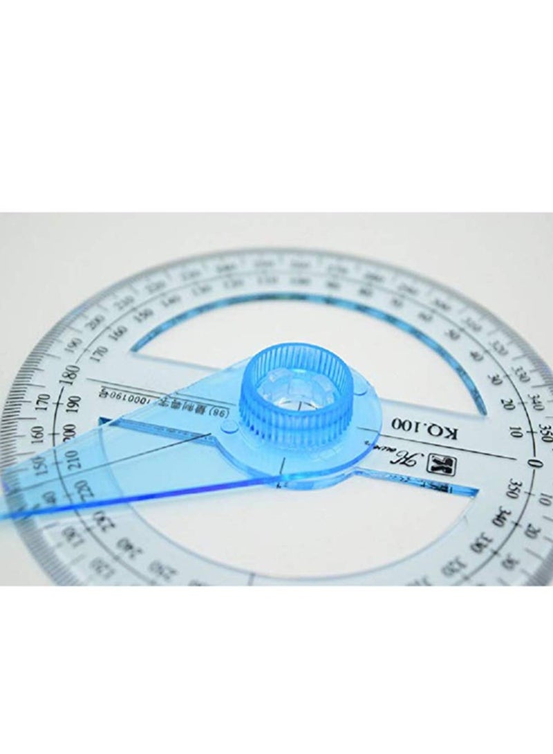 KASTWAVE 6 قطع منقلة دائرية، مسطرة منقلة، أداة قياس 360 درجة، منقلة للمدرسة والفصول الدراسية والمكتب والرسم والقياس - Image 4