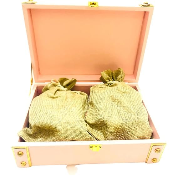 RED APPEL RED APPEL Trunk Box for Gifting Purpose MDF Hamper Box Gift Hampers Empty Box Anniversary Gift Corporate Gifting Baby Shower Gifting Return Gifts Luxury Box PINK  - Image 3