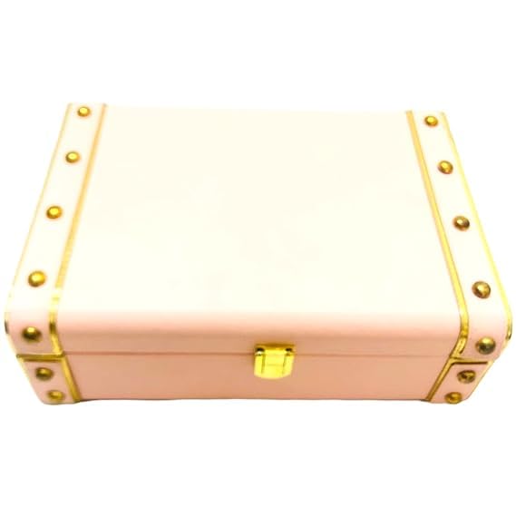 RED APPEL RED APPEL Trunk Box for Gifting Purpose MDF Hamper Box Gift Hampers Empty Box Anniversary Gift Corporate Gifting Baby Shower Gifting Return Gifts Luxury Box PINK  - Image 4