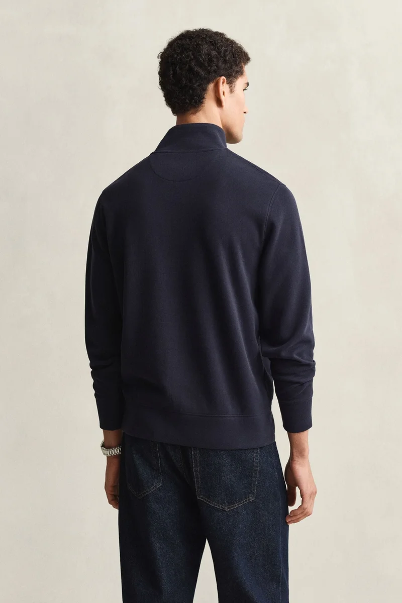 GANT  Light Seersucker Half Zip Top for Men | Best Price UAE