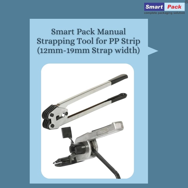 Smartpack Manual Strapping Tool for Packaging of PP Strip Strapping | Heavy-duty strapping | Goods strapping machine | Portable strapping device | Sealing Width Size 12-19MM Pack of 1 - Image 2