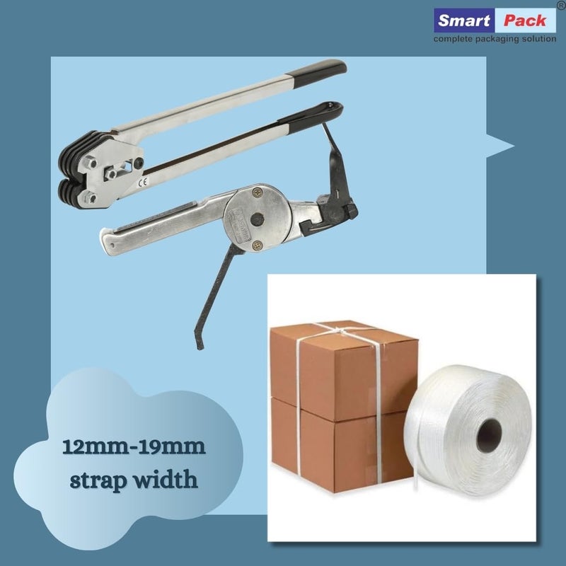 Smartpack Manual Strapping Tool for Packaging of PP Strip Strapping | Heavy-duty strapping | Goods strapping machine | Portable strapping device | Sealing Width Size 12-19MM Pack of 1 - Image 3