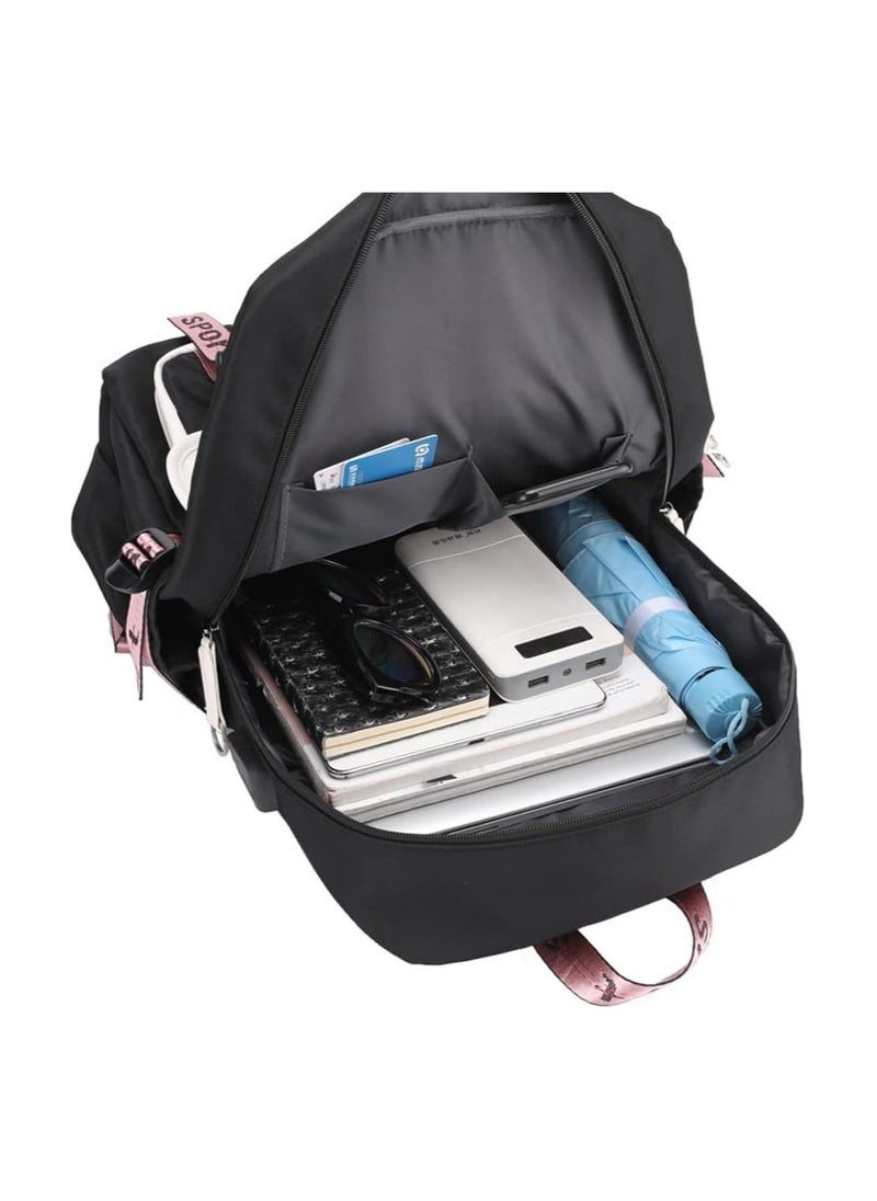 General - Kpop Backpack Lisa Rose JISOO Jennie Shouler Bag Messenger Bag Fashion USB Charging Backpack - Image 1
