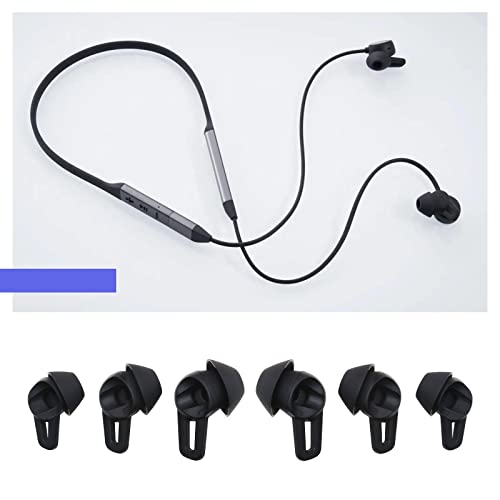 Create idea 3 Pairs Earbuds Cover Soft Silicone Eartips Replacement in-Ear Tips Compatible with Huawei FreeLace Pro Earphones S M L 3 Sizes Black - Image 2