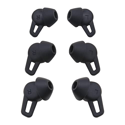 Create idea 3 Pairs Earbuds Cover Soft Silicone Eartips Replacement in-Ear Tips Compatible with Huawei FreeLace Pro Earphones S M L 3 Sizes Black - Image 1